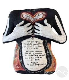 Plaster Paper Mache Front Side Body Mold Sculpture