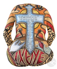 Plaster Paper Mache Back Side Body Mold Sculpture