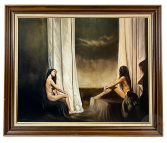 Aimery Joessel b.1958 Surrealistic Nudes Painting