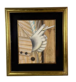 Shimon Okshetyn (1951-2020) Cigarette Hand Drawing