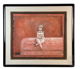 Yuri Krasny (1925-2005) Surrealist Cupid Painting