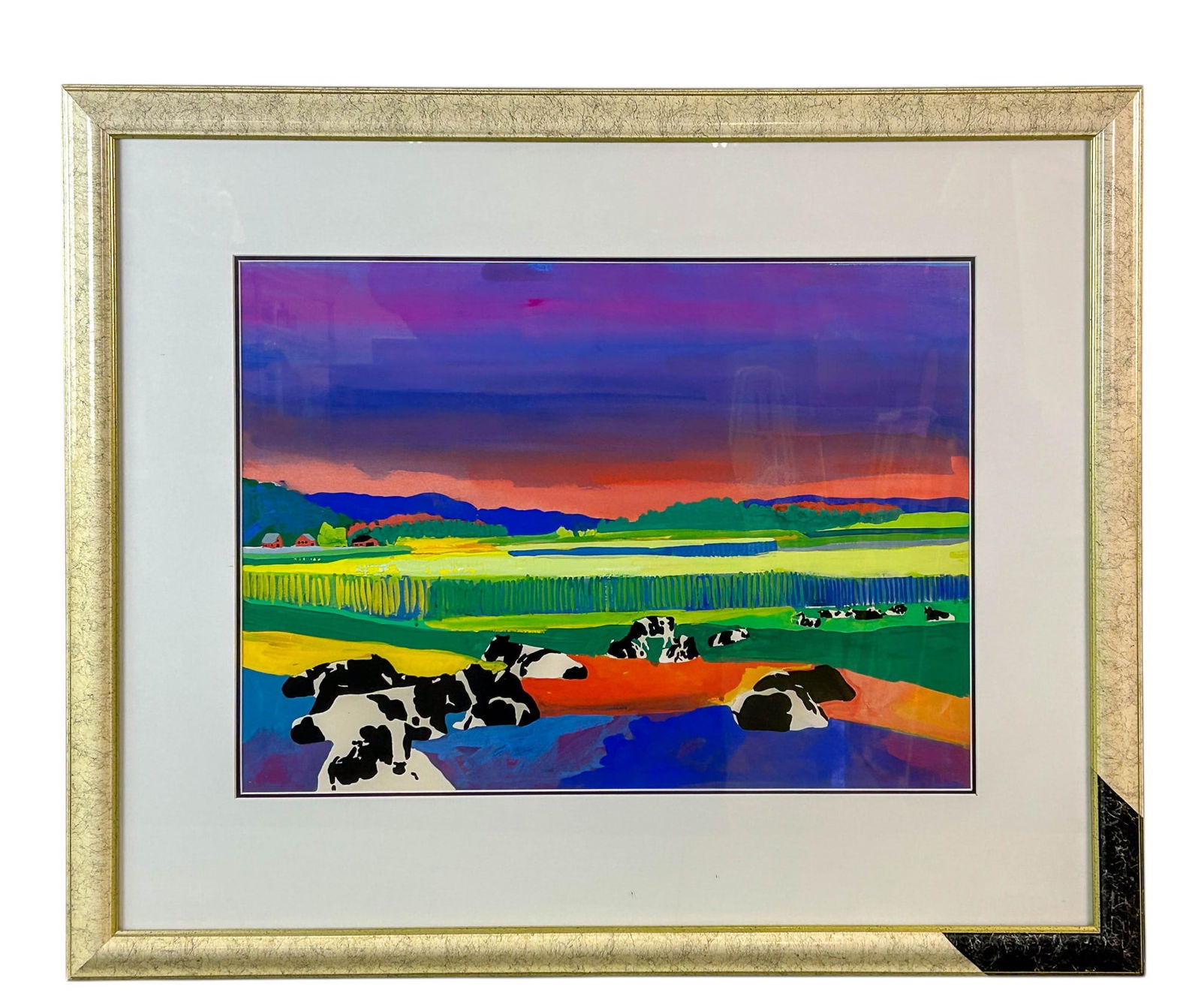 Woody Jackson (b.1970) Holstein Cow Field Painting (1 of 6)