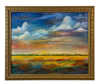 Tanya Dischler b.1949 Louisiana Landscape Painting