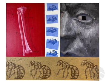 Evgeny Mitta b.1963 Abstract Anatomical Painting