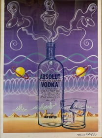 Kenny Scharf (b.1958) Absolut Vodka Litho SIGNED