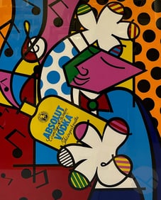 Romero Britto (b.1963) Absolut Britto Litho SIGNED