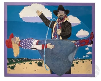 Steve Rosser 20/21C Levitating Cowgirl Painting