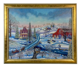 Kathy Jakobsen (b.1952) American Folk Art Painting