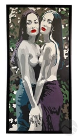 Silvia Papas (b.1969) Two Semi Nude Woman Painting