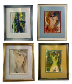 Camille Hilaire 1916-2004 Nude Litho 4p LOT SIGNED