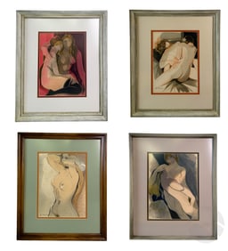 Camille Hilaire 1916-2004 Nude Litho 4p LOT SIGNED