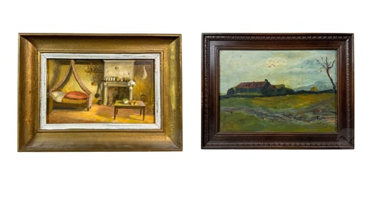 Antique Landscape & Interior Paintings ESTATE LOT