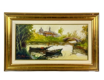 Rene Migliaccio 20C Italian Landscape Oil Painting