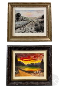 Mario Della Penta 20C. Landscape Paintings 2pc LOT