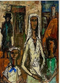 Jean-Marie Sorgue 1924-2010 Figural Oil Painting