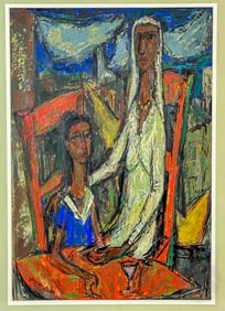 Jean-Marie Sorgue 1924-2010 Abstract Oil Painting