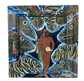 Frantz Zephirin (b.1968) Haitian Folk Art Painting