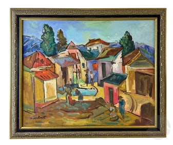 George Desarmes b.1950 Haitian Landscape Painting