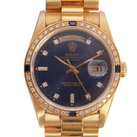 Rolex 18K Gold and Diamond Presidential Mens Watch
