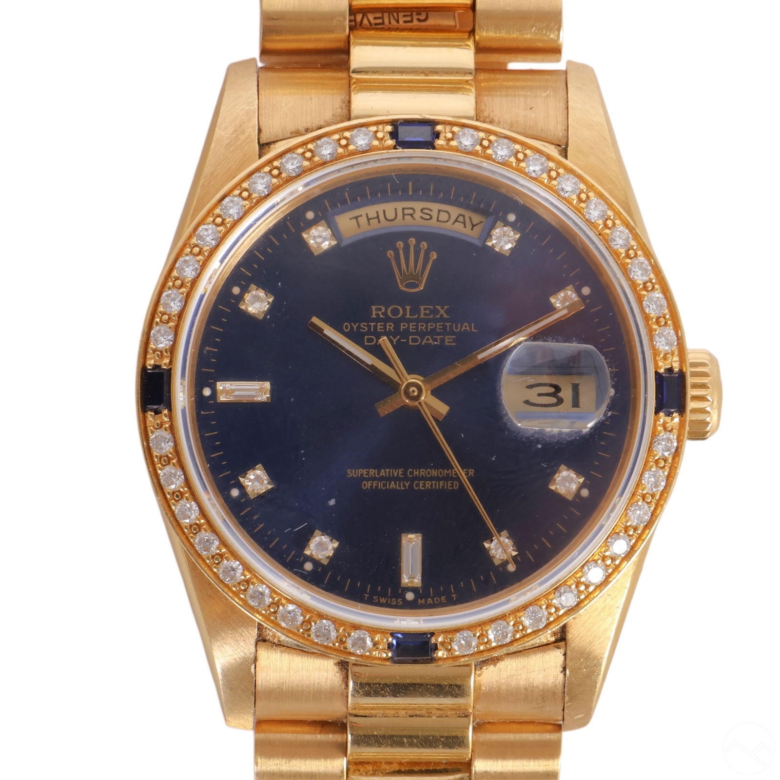 Rolex 18K Gold and Diamond Presidential Mens Watch