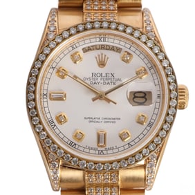 Rolex 18K and Diamond Presidential Mens Wristwatch