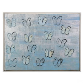 Hunt Slonem b.1951 Whispering Butterflies Painting