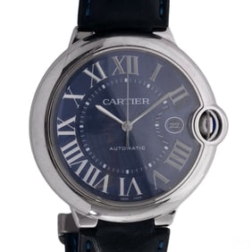 Cartier Ballon Bleu Blue Dial Automatic Date Watch