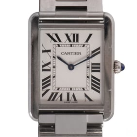 Cartier Tank Solo 27mm Ref 3169 Steel Quartz Watch