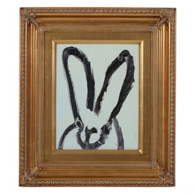 Hunt Slonem b.1951 Joy To Bunny Abstract Painting