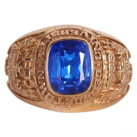 14K Gold Georgetown Law College '88 Class Ring 17g