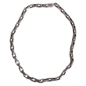 Sterling Silver Engraved Chain Link Necklace 162gr