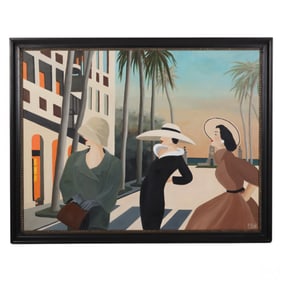 Patricia Olive Prost (b.1956) Promenade Painting