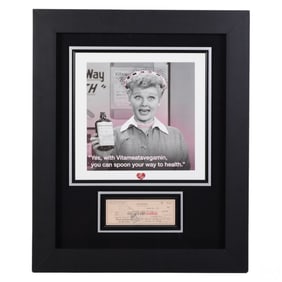 Lucille Ball Arnaz SIGNED Original Bank Check JSA