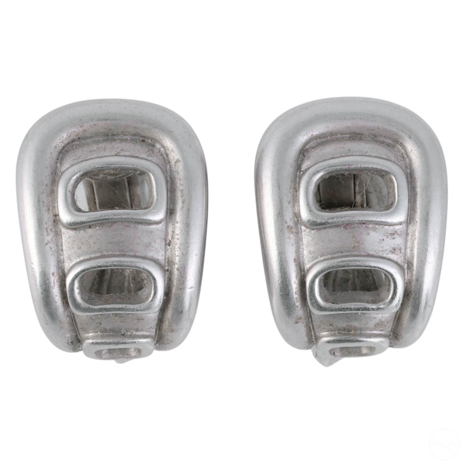 Kieselstein Cord 950 Platinum Pair of Earrings 37g: Pair of platinum designer earrings by Kieselstein-Cord, featuring a modernist openwork design with contrasting matte and polished finishes. Clip-style backs. Signed "Kieselstein Cord 1997 PT950." Each