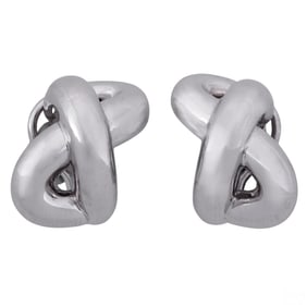 Seaman Schepps PR 18k White Gold Infinity Earrings