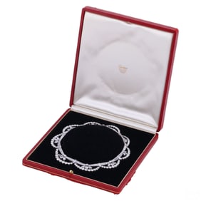 Cartier Platinum 76 CTTW Diamond Swag Necklace 1968