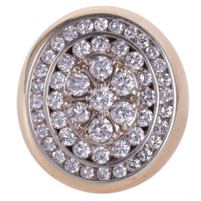 14k Yellow Gold 9 CTTW Natural Diamond Ring Size 8