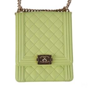 Chanel North South Boy Quilted Caviar Flap Purse