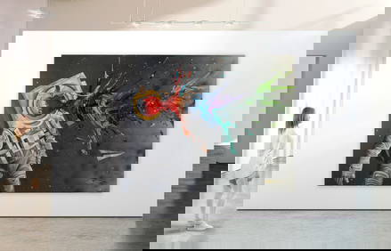 Kevin Vigil Kre8 b.1980 Abstract Spaceman Painting (1 of 7)