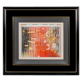 Yaacov Agam b.1928 Lenticular Agamograph SIGNED