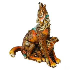 Nano Lopez b1955 Labito Luna Bronze Wolf Sculpture