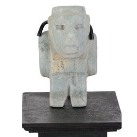 Pre Columbian Omlec Jade Ancestor Figurine Worker