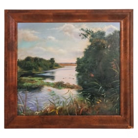 Tom Sadler 20C Florida St John River Oil Painting