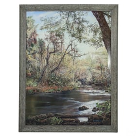 Richard Thompson b.1948 Florida Riverside Painting