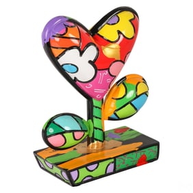 Romero Britto b.1963 Love Grows Sculpture SIGNED
