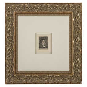 Portrait of Artist Mother Etching after Rembrandt
