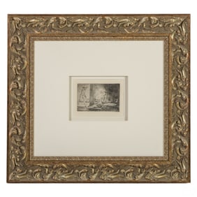 The Golf Player Etching after Rembrandt van Rijn