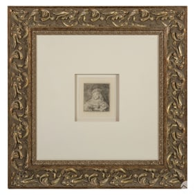 The Card Player Etching after Rembrandt Van Rijn