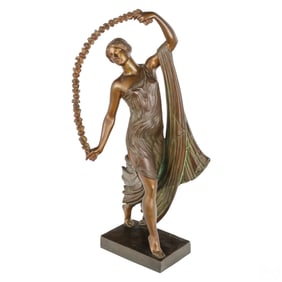 Thyrus Dancer Deco Bronze Statue after JD Guirande
