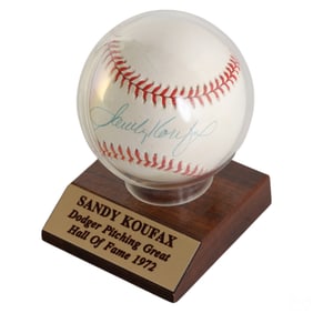 Sandy Koufax Authentic SIGNED Baseball w/ JSA COA